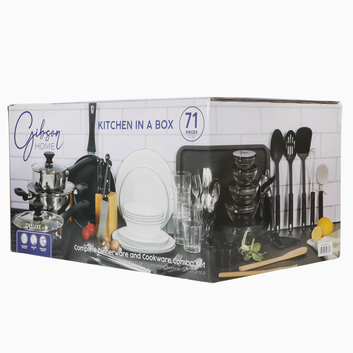 Gibson Home 71-Piece Stainless Steel Silver Cookware Combo Set