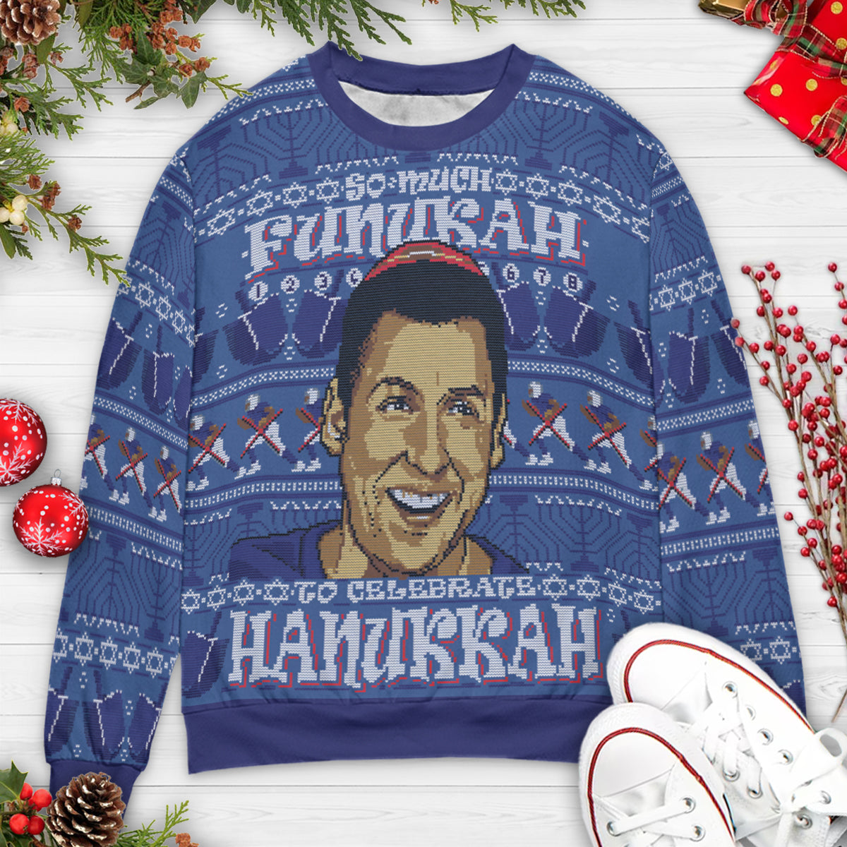 So Much Funukah Ugly Christmas Sweatshirt