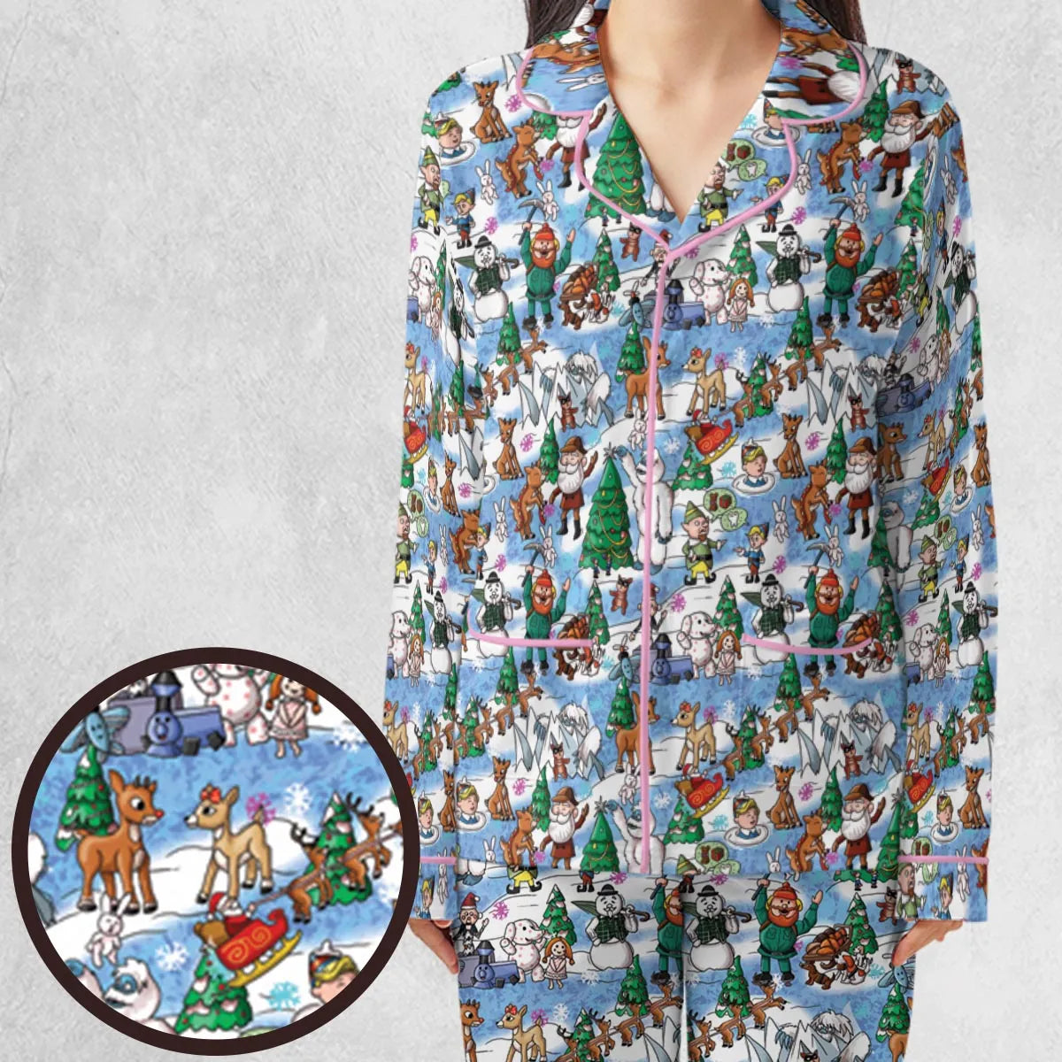 Snowland Rudolph the Red-Nosed Reindeer Pajamas Set