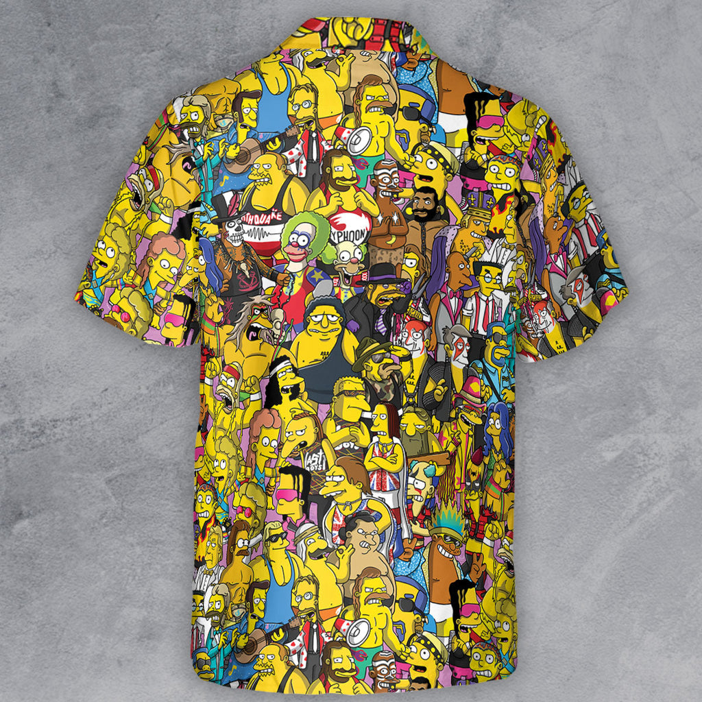 WWF Simpsons Button Down Shirt