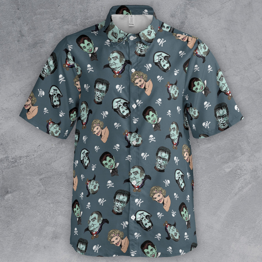 The Munsters Characters Button Down Shirt