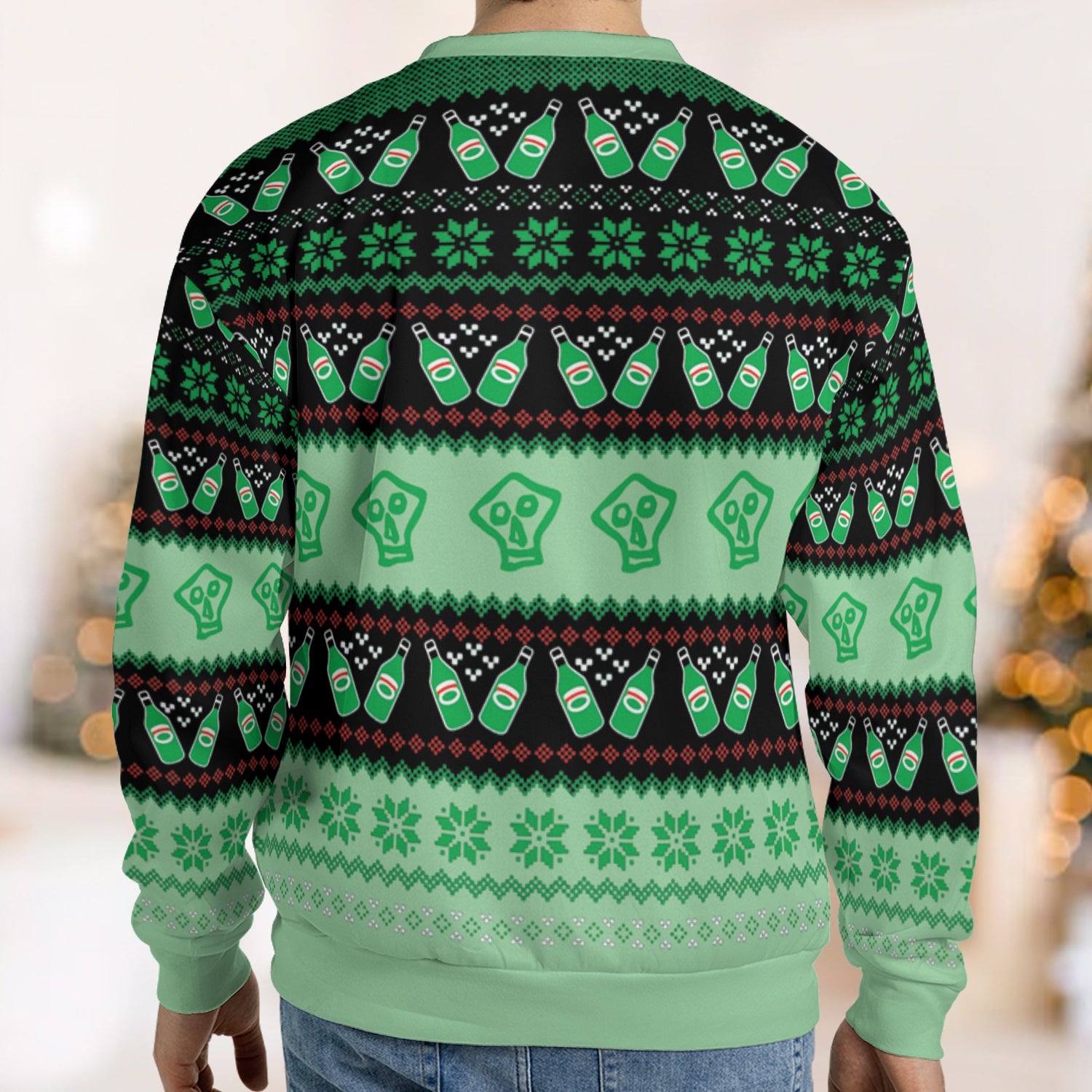 You Fuzzy Little Man Peach Ugly Christmas Sweatshirt