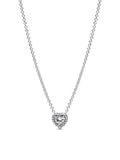 Sterling Silver Clear Heart Necklace