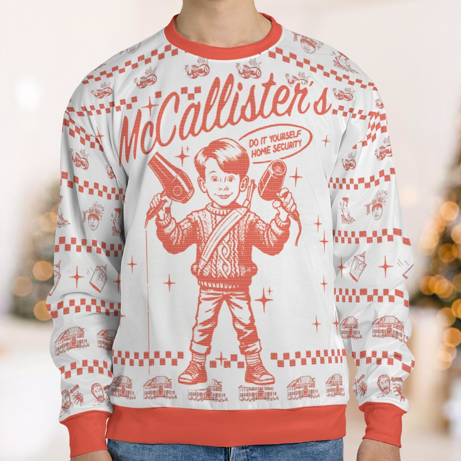 Home Security Home Alone Ugly Christmas Sweatshirt