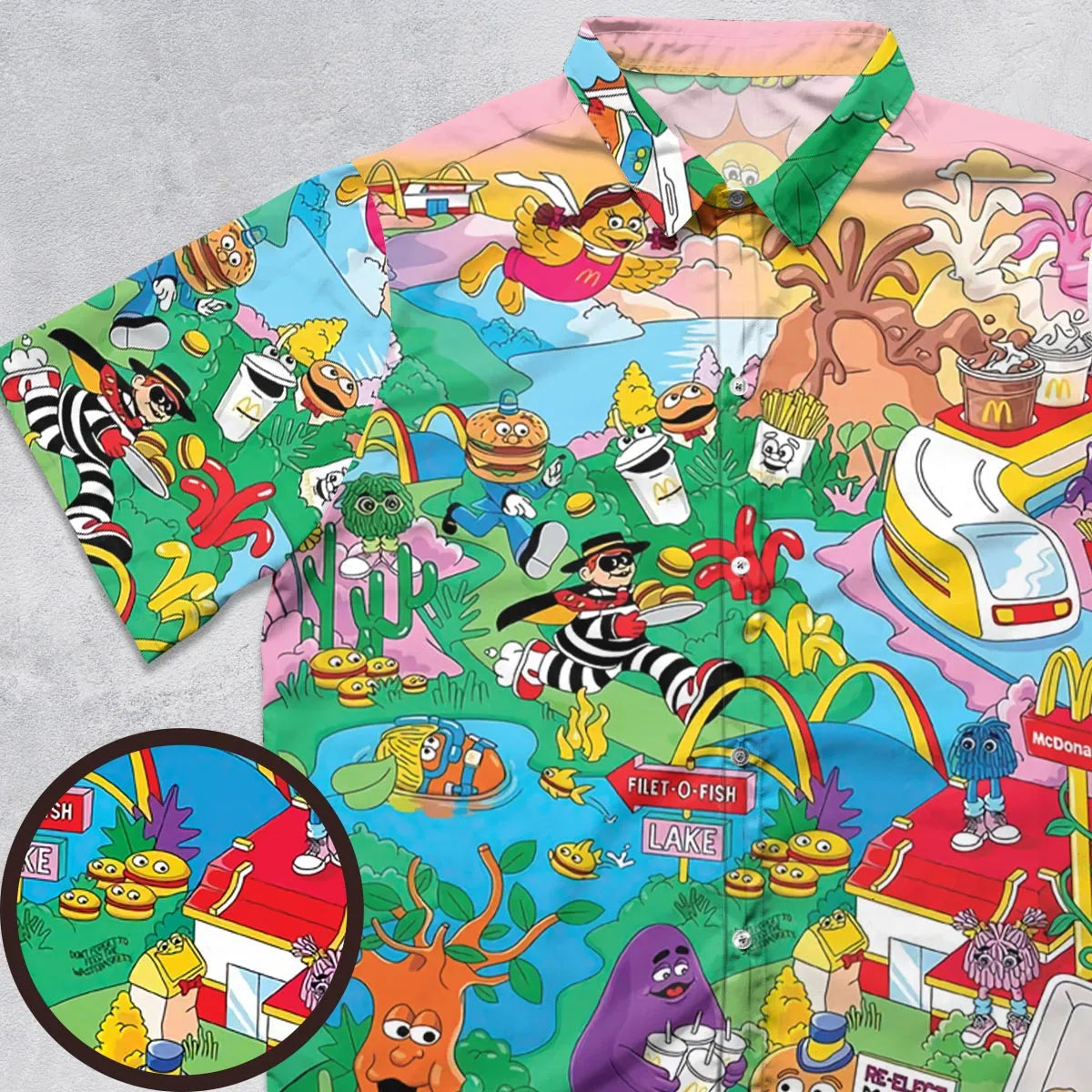 Foodland Mcdonaldland Button Down Shirt