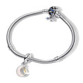 Moon and Key Charm Bracelet Set
