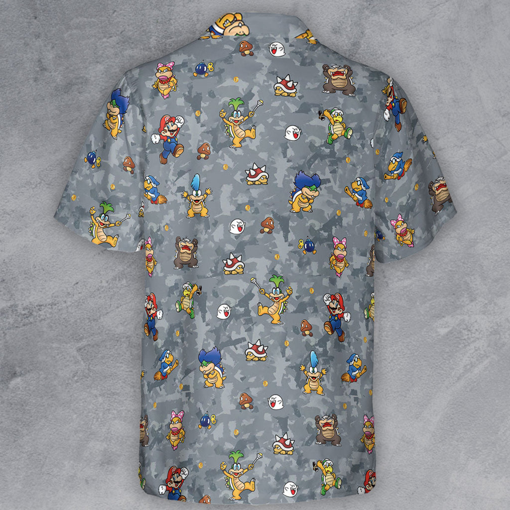 Super Mario Nintendo Video Game Button Down Shirt