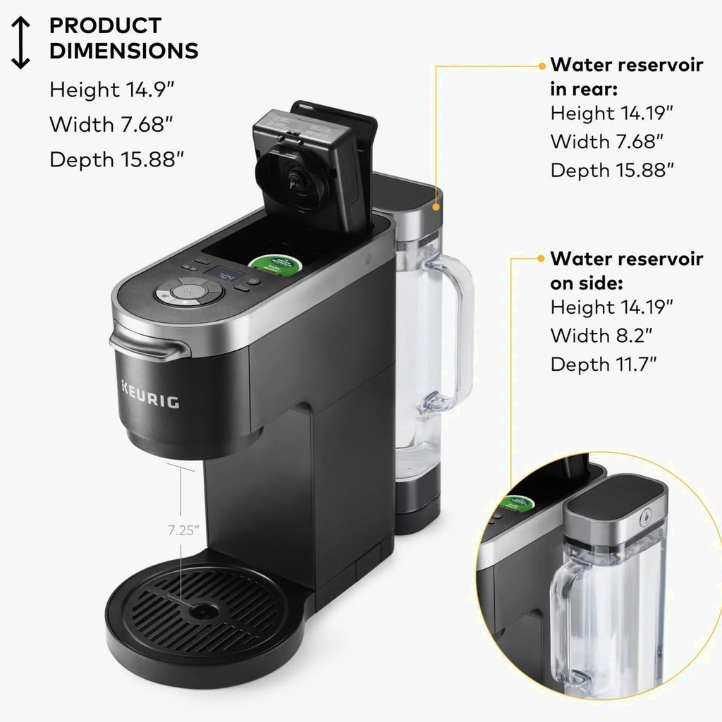 Keurig Single Serve & Carafe Coffee Maker, 60 oz Water Reservoir, 12-Cup Thermal Carafe - K-Duo Plus
