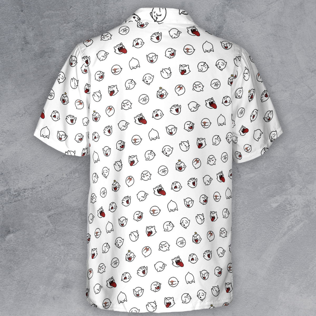Super Mario Boo Pattern Button Down Shirt