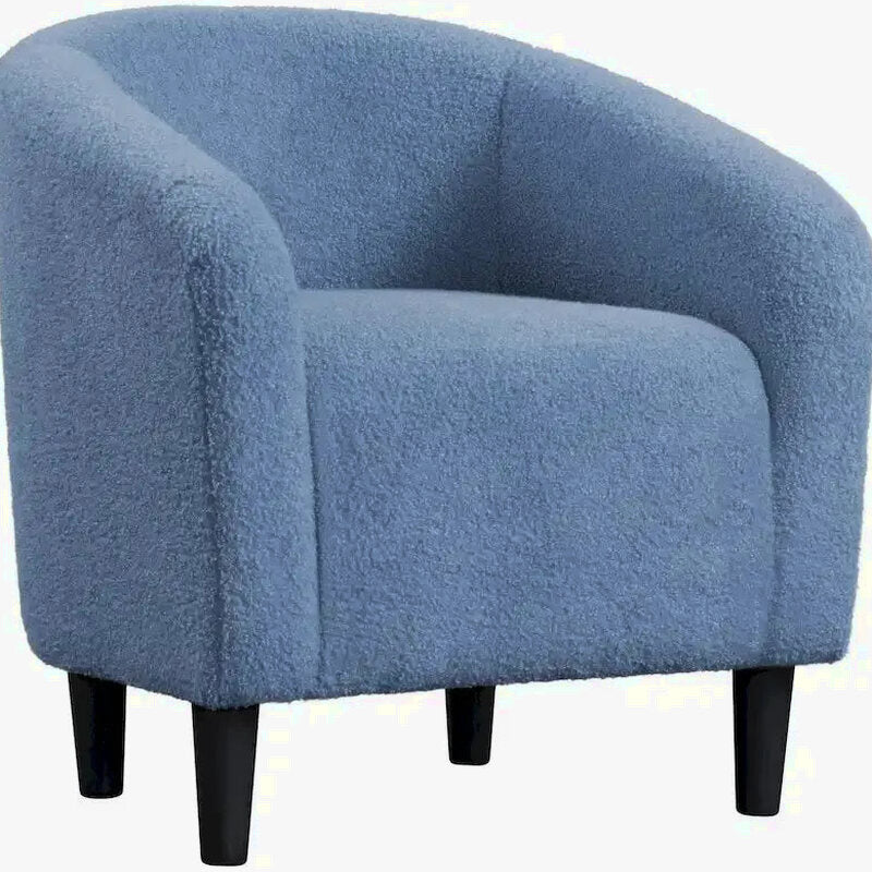 Yaheetech Boucle Upholstered Barrel Accent Chair - Club-Style Armchair