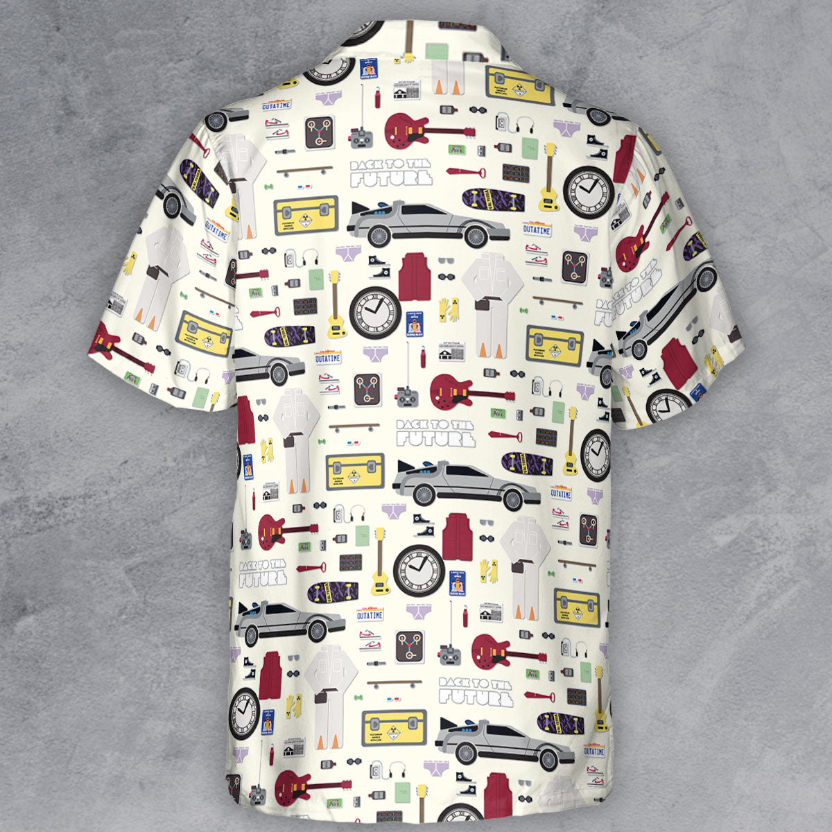 Back to the Future Pattern Button Down Shirt