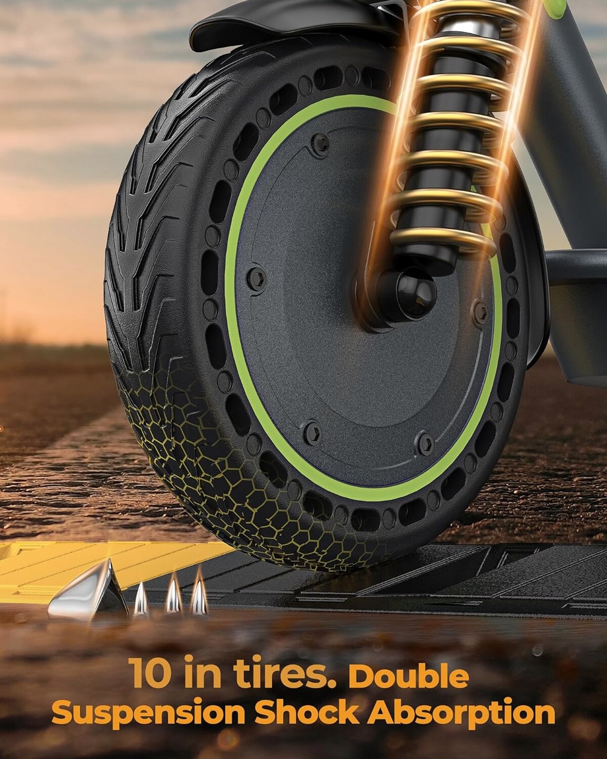 Roinside Electric Scooter, 8.5 in Solid Tires, 350W, 19 MPH, 21-23 Miles - UP12 Plus