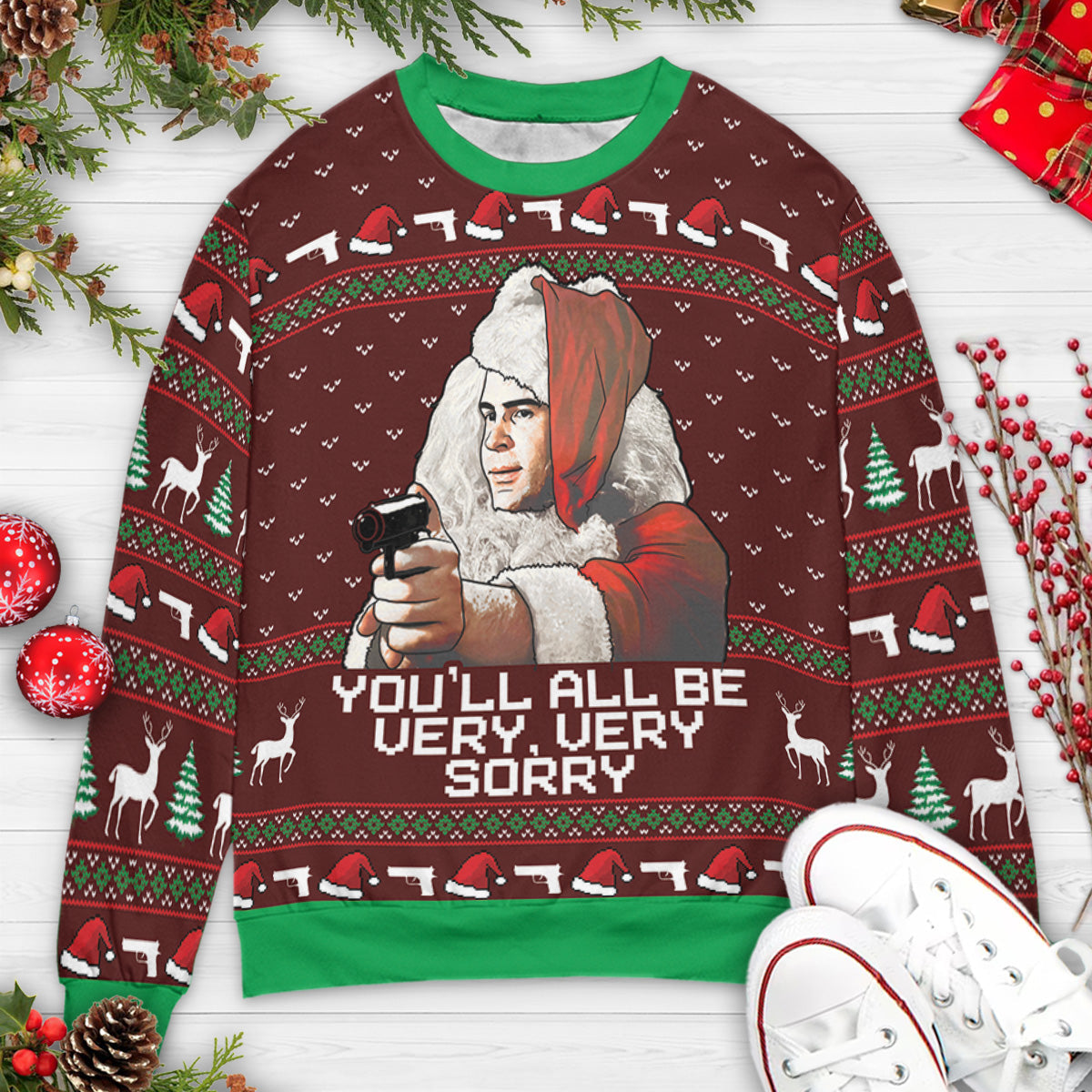 The Guns Of Brixton Trading Places Ugly Christmas Sweatshirt
