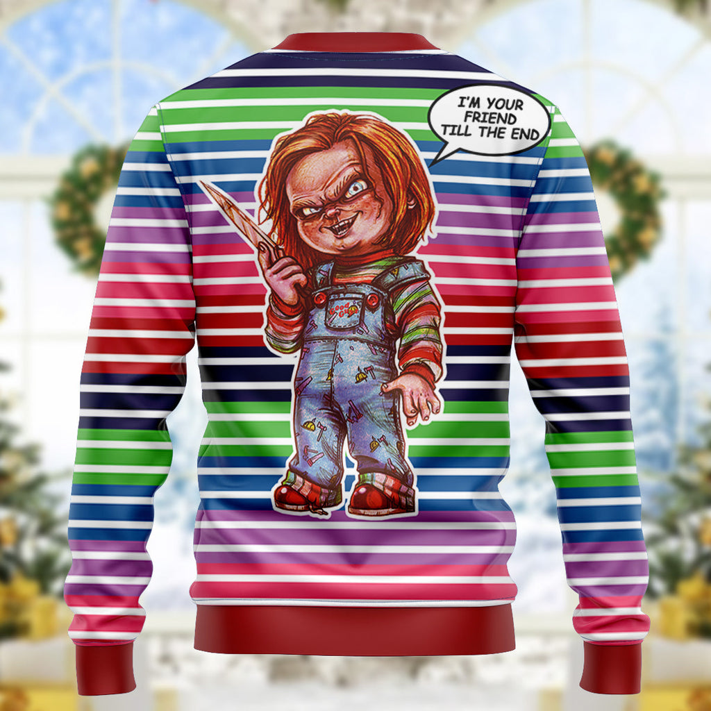 Chuckie Doll Good Guys Ugly Christmas Sweatshirt