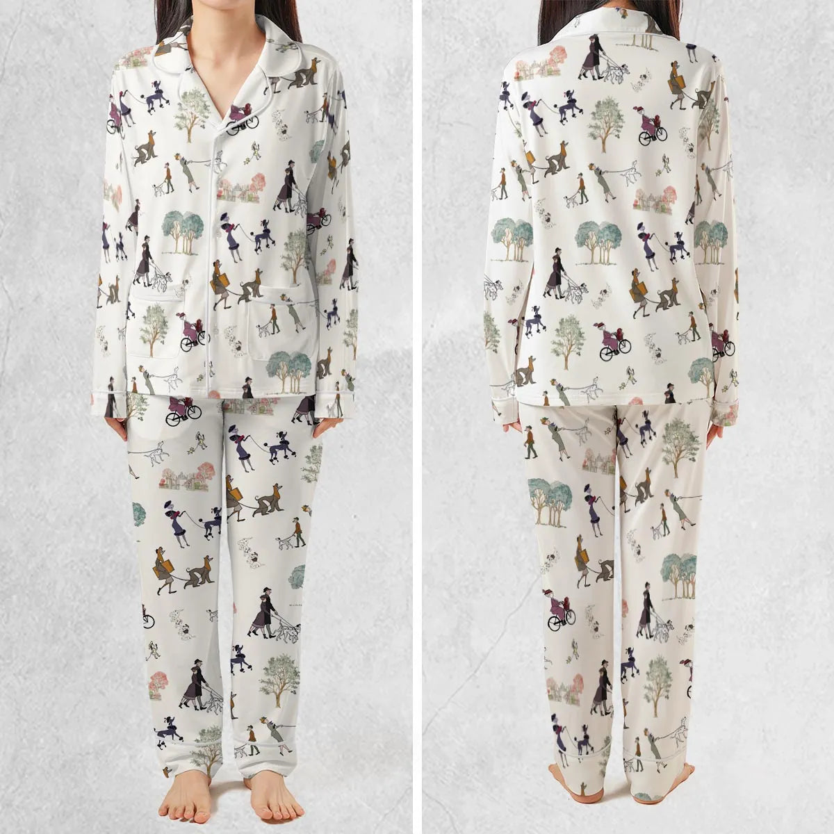 Dog Walking Look Alikes 101 Dalmations Pajamas Set
