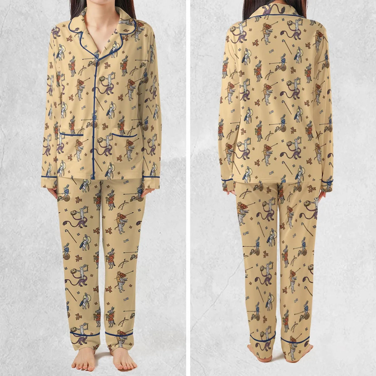 The Medieval Marginalia Killer Rabbit Monty Python Pajamas Set
