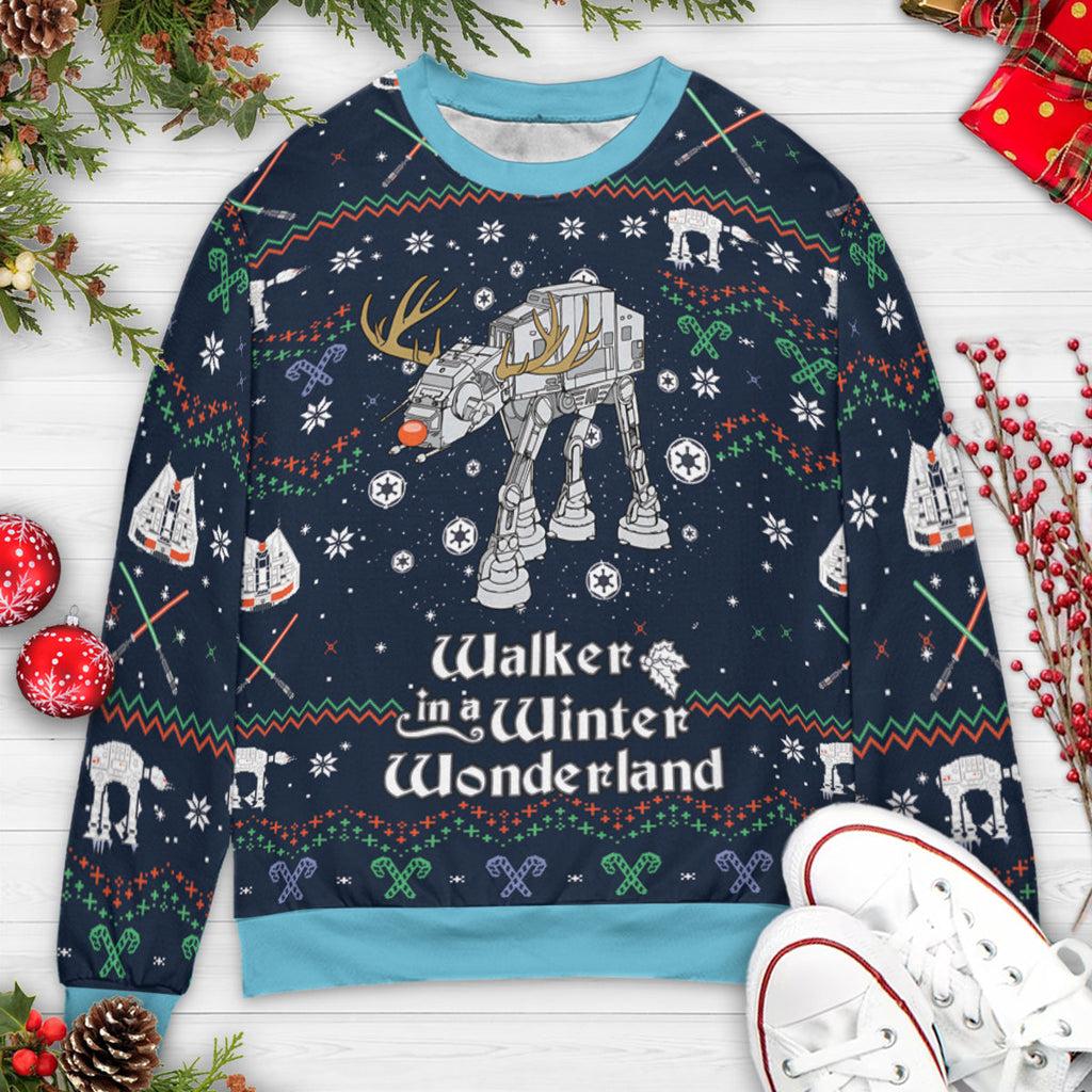 Walker In A Winter Wonderland Star Wars Ugly Christmas Sweatshirt