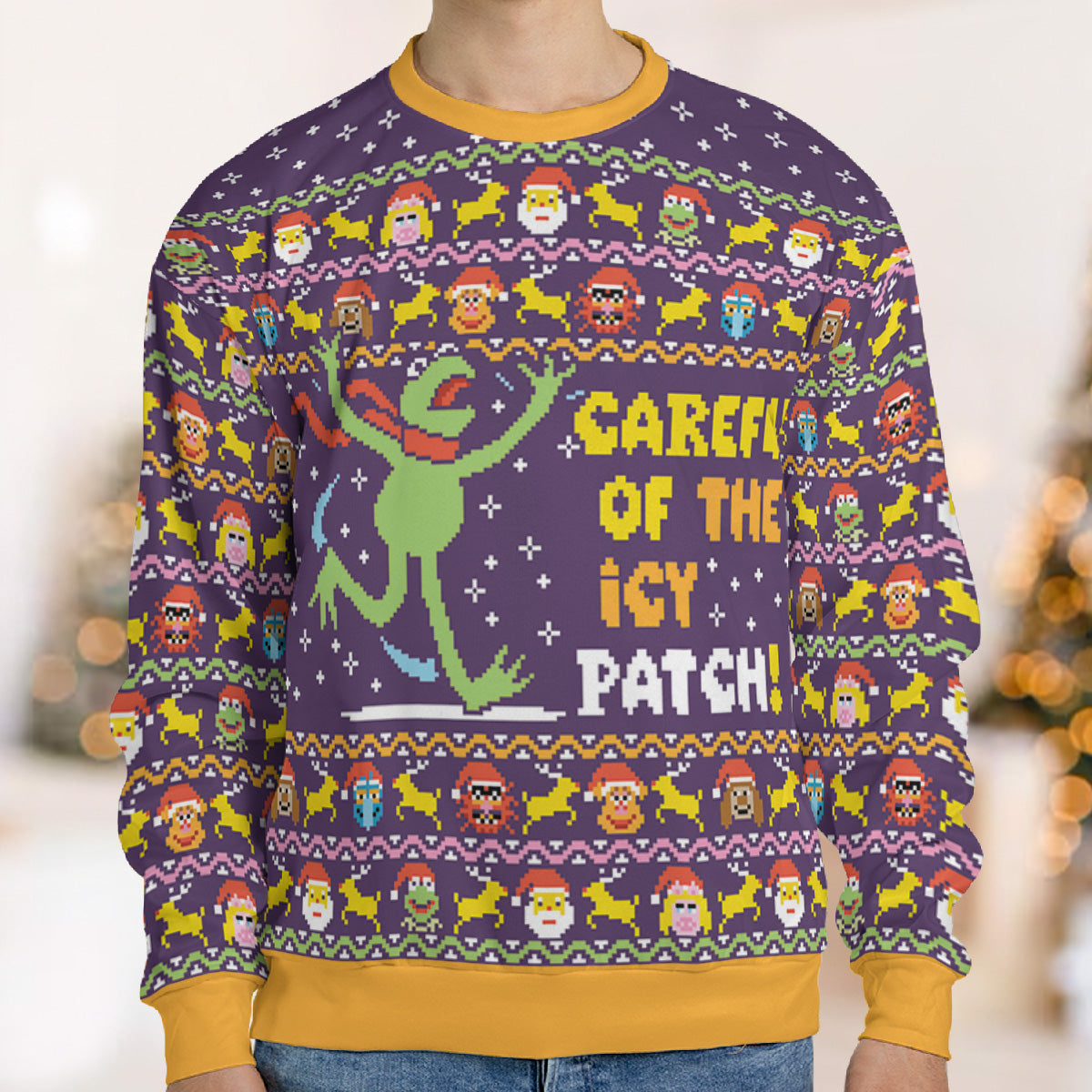 Careful of The Icy Patch The Muppets Ugly Christmas Sweatshirt