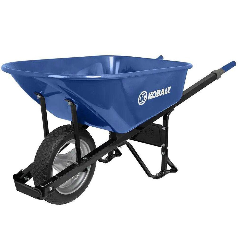 Kobalt Steel Wheelbarrow 6-cu ft Flat-Free Tire - P6-SF-K 34402