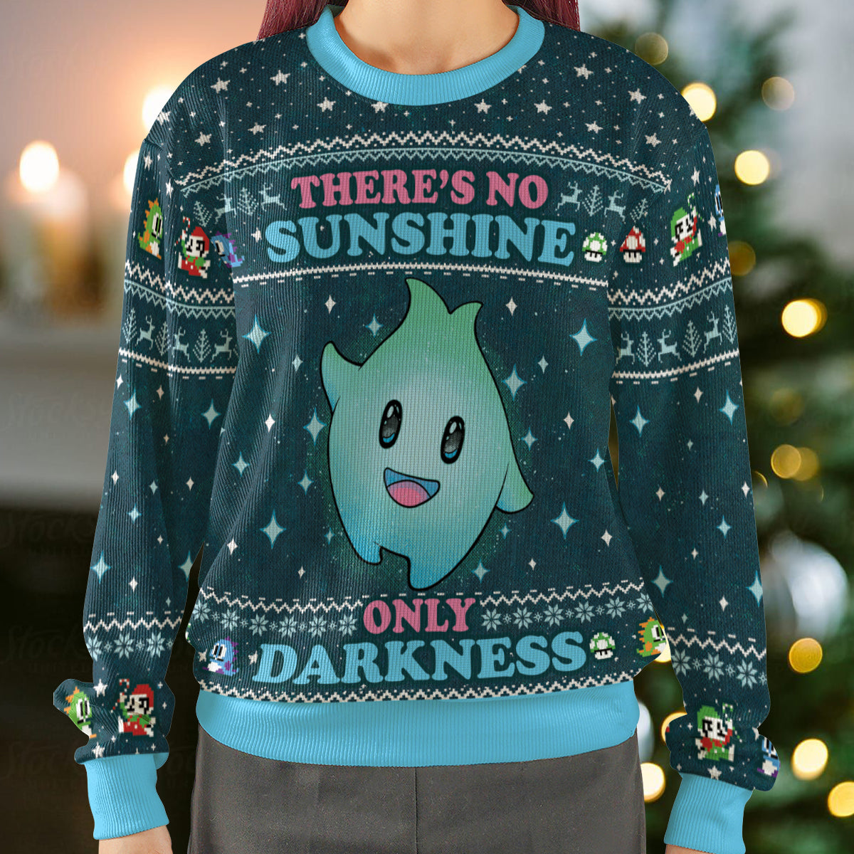 There's No Sunshine Only Darkness Ugly Christmas Sweatshirt