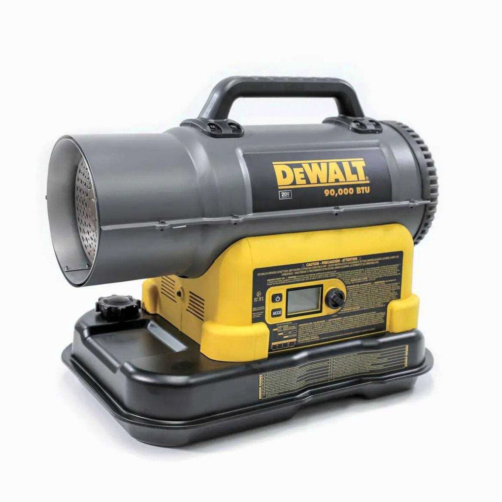DeWalt Forced Air Kerosene Heater 20V Max 90000 Btu/h 1750 sq ft - F340991 DXH90CFAKD