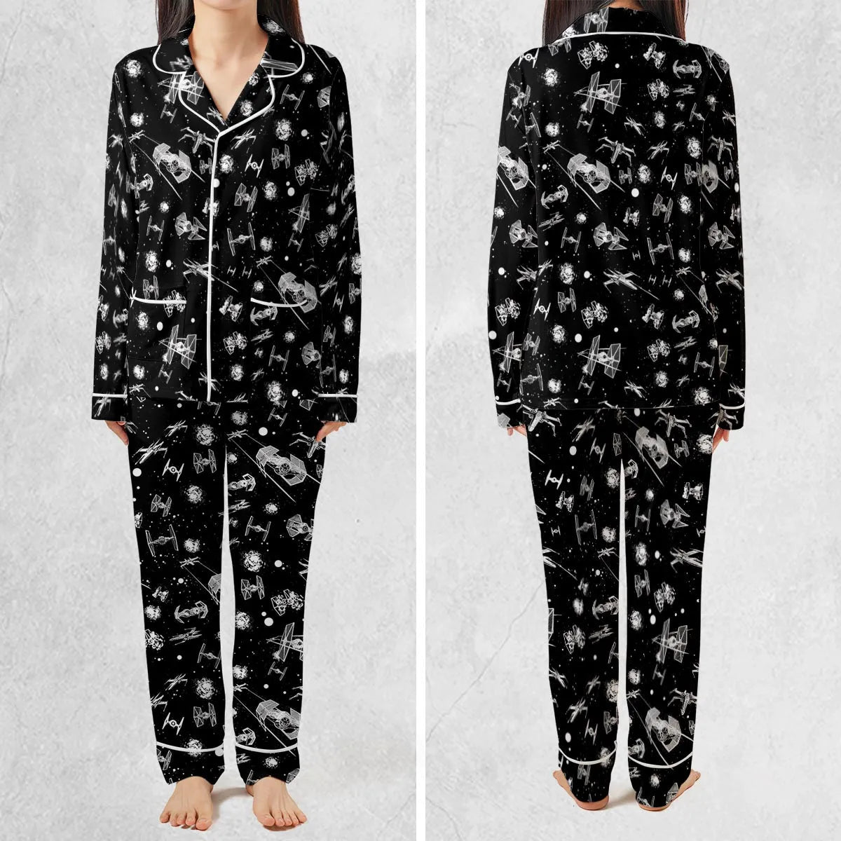 Space Ship Battle Star Wars Pajamas Set