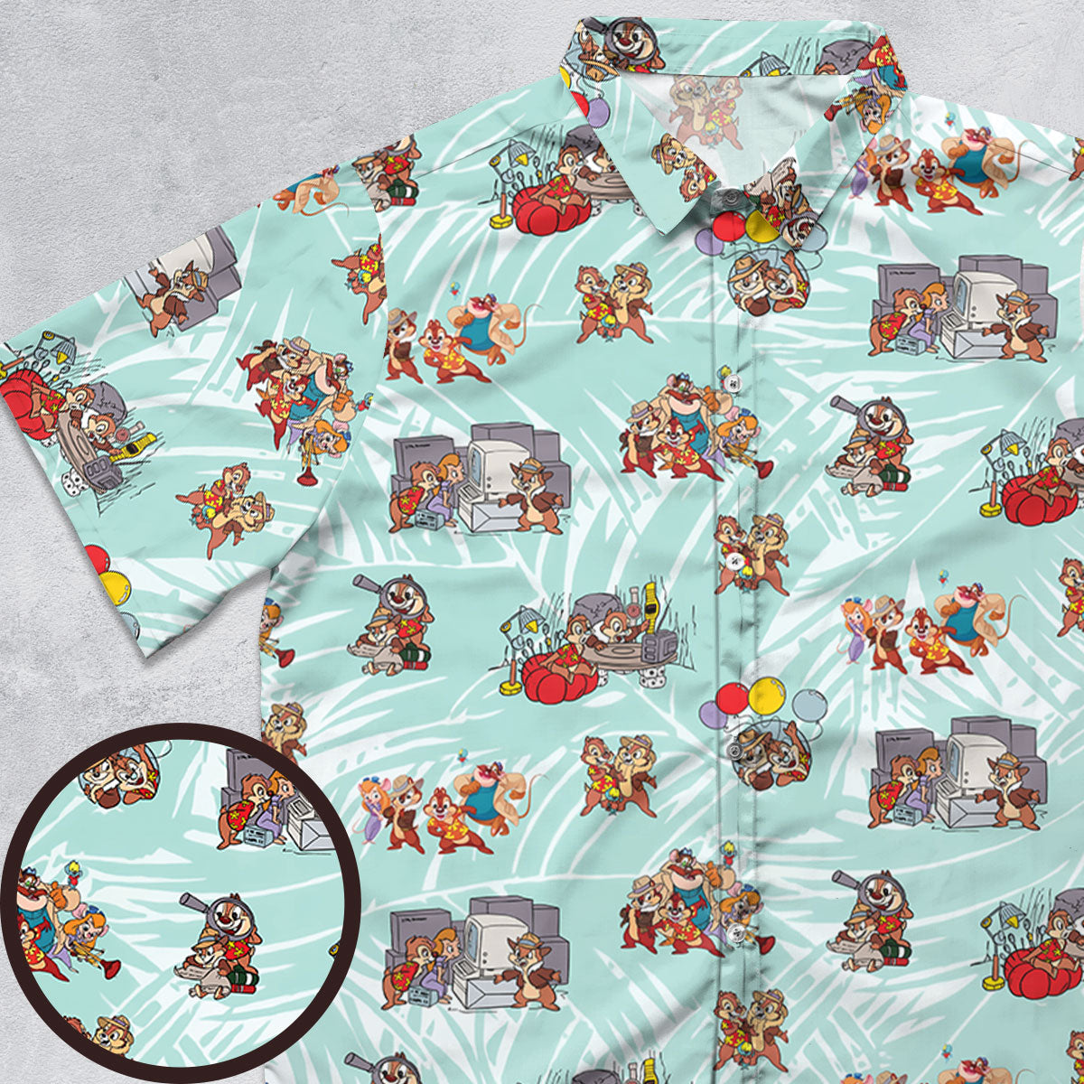 Rescue Team Chip 'n Dale Rescue Rangers Button Down Shirt