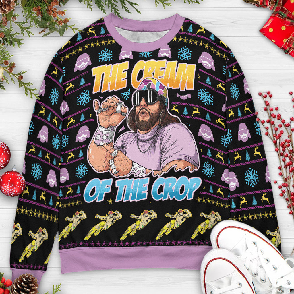 The Cream of The Crop Randy Savage Ugly Christmas Sweatshirt