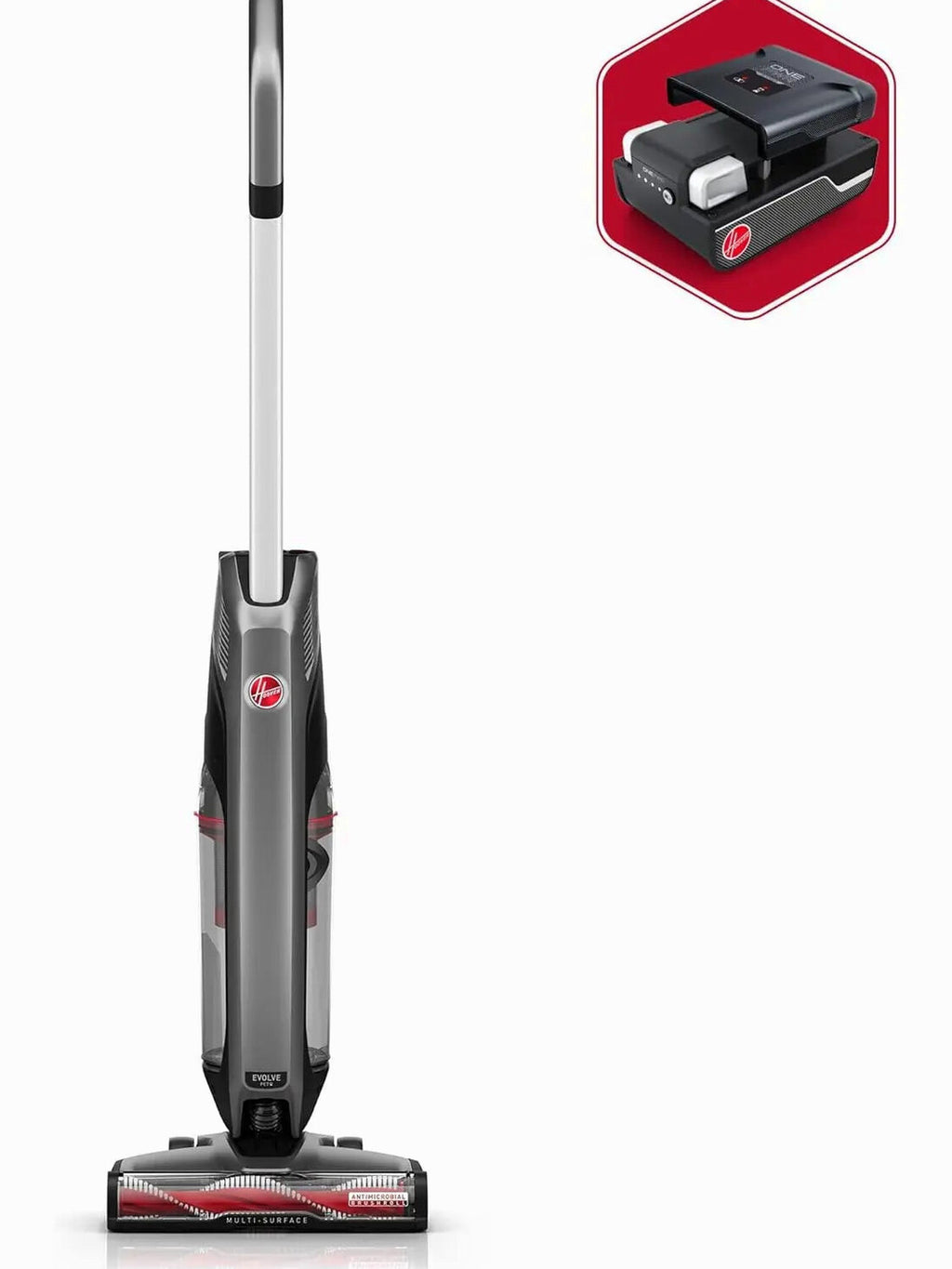Hoover ONEPWR Evolve Pet Cordless Small Upright Vacuum Cleaner, Black - BH53422V