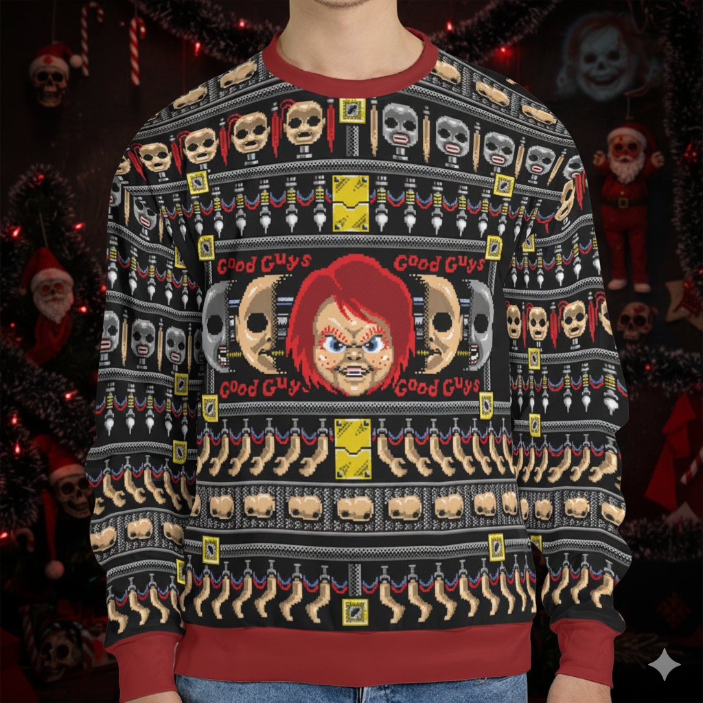 Horror Holiday Child's Play Ugly Christmas Sweatshirt