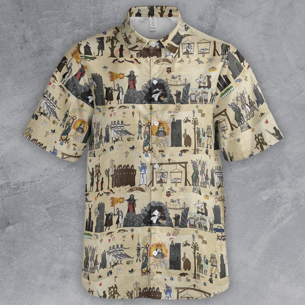 Bayeux Tapestry Monty Python Button Down Shirt
