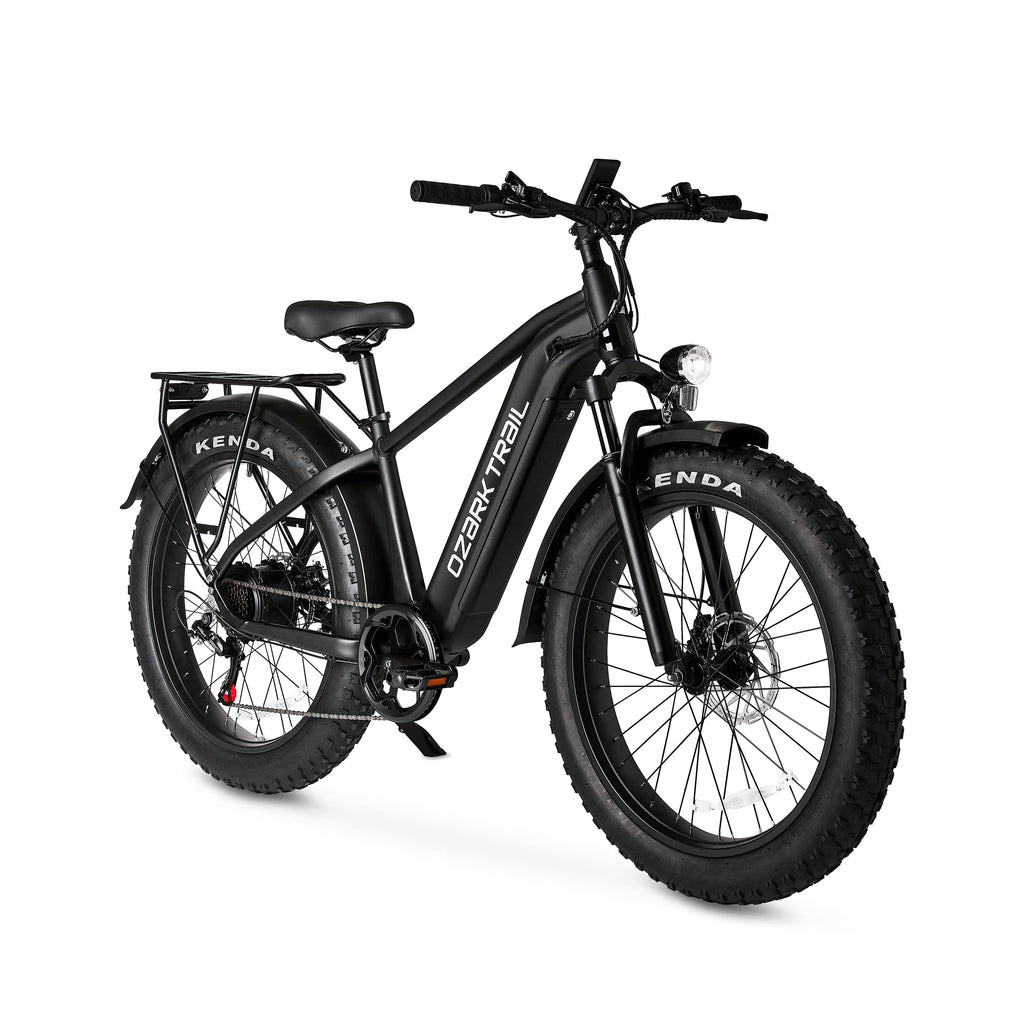 Ozark Trail Electric Fat Tire Bike, 26in, 48V, Class 2, Black, Fits Riders 5ft 2in - 6ft 1in - M.3 Ranger+