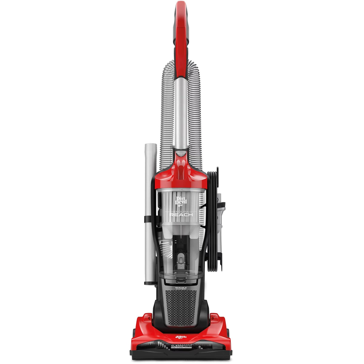 Dirt Devil Endura Reach Upright Bagless Vacuum Cleaner, Corded, Red - UD20124