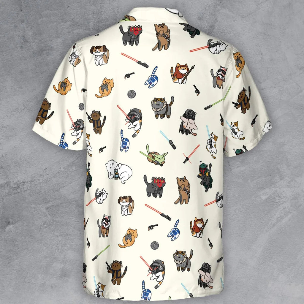Star Wars Characters as Cats Button Down Shirt