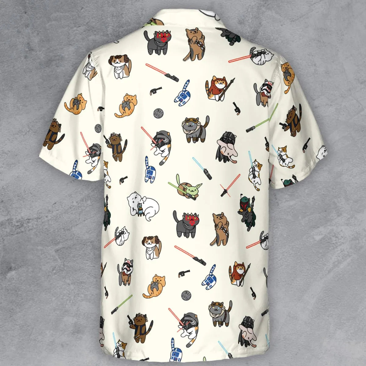 Star Wars Characters as Cats Button Down Shirt