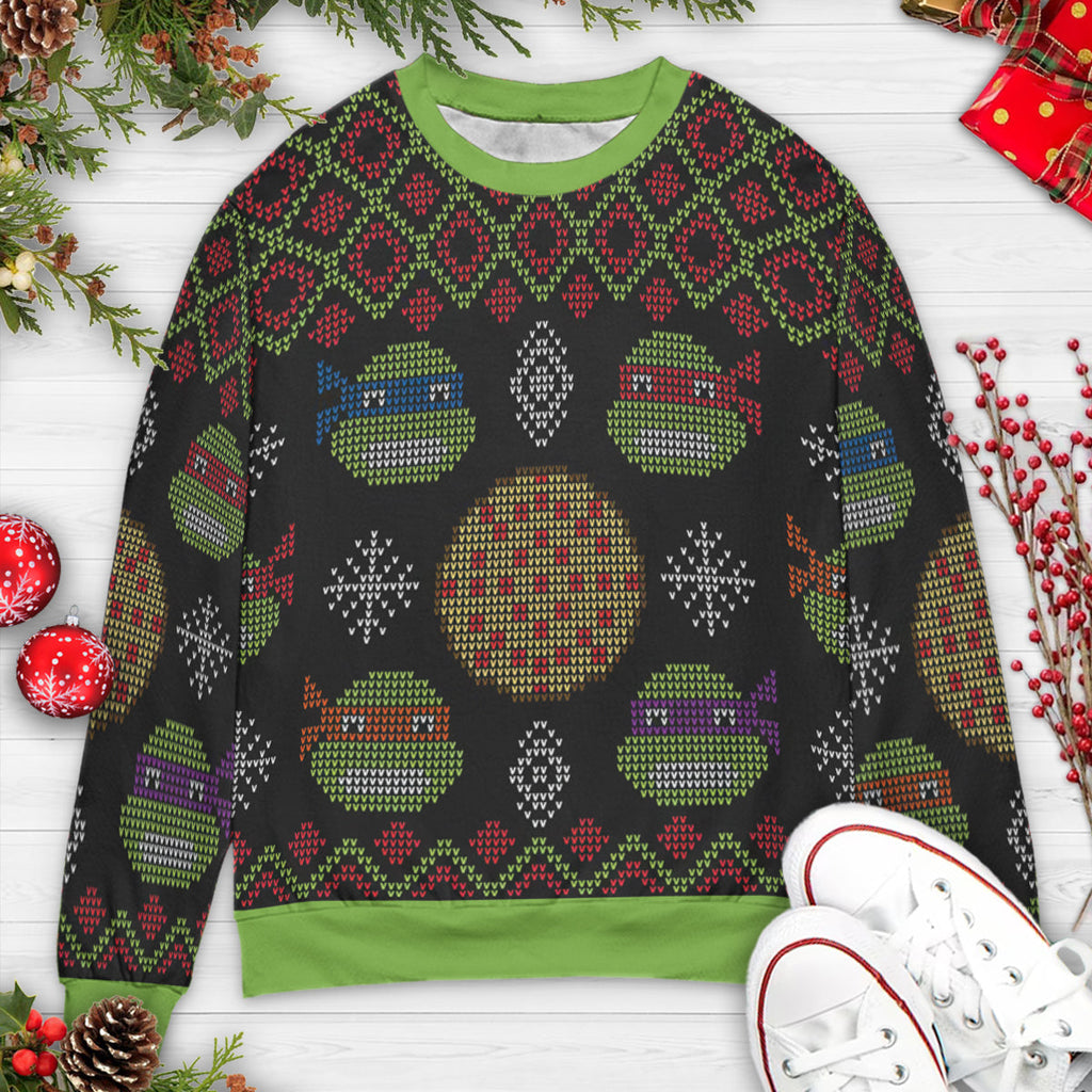 Turtle Power TMNT Ugly Christmas Sweatshirt