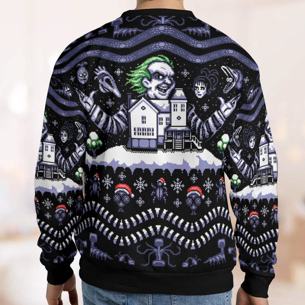 Ugly Ugly Beetlejuice Ugly Christmas Sweatshirt