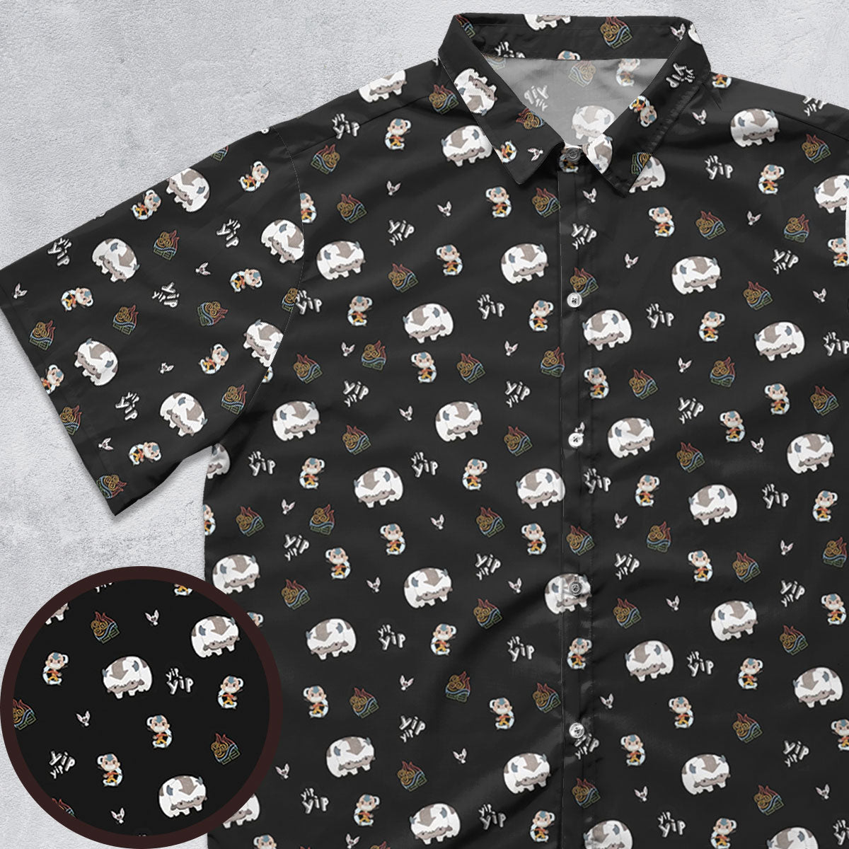 Appa Yip Yip Avatar Pattern Button Down Shirt