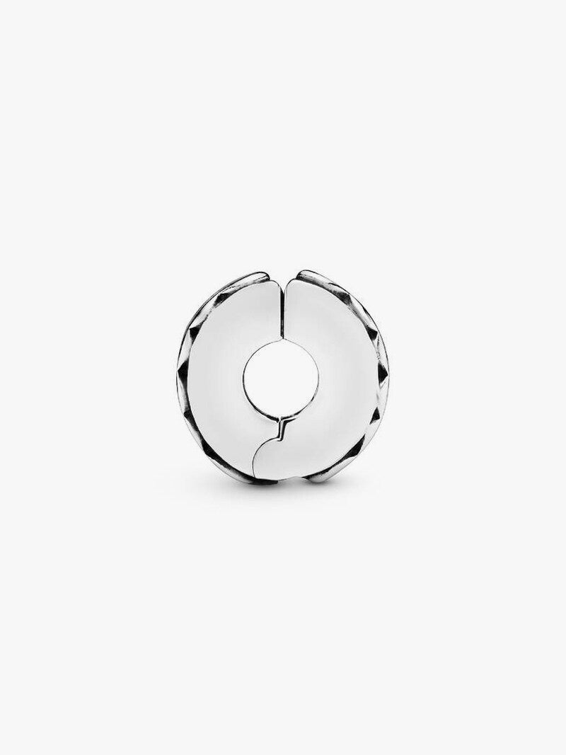 Sterling Silver Heart Band Clip Charm