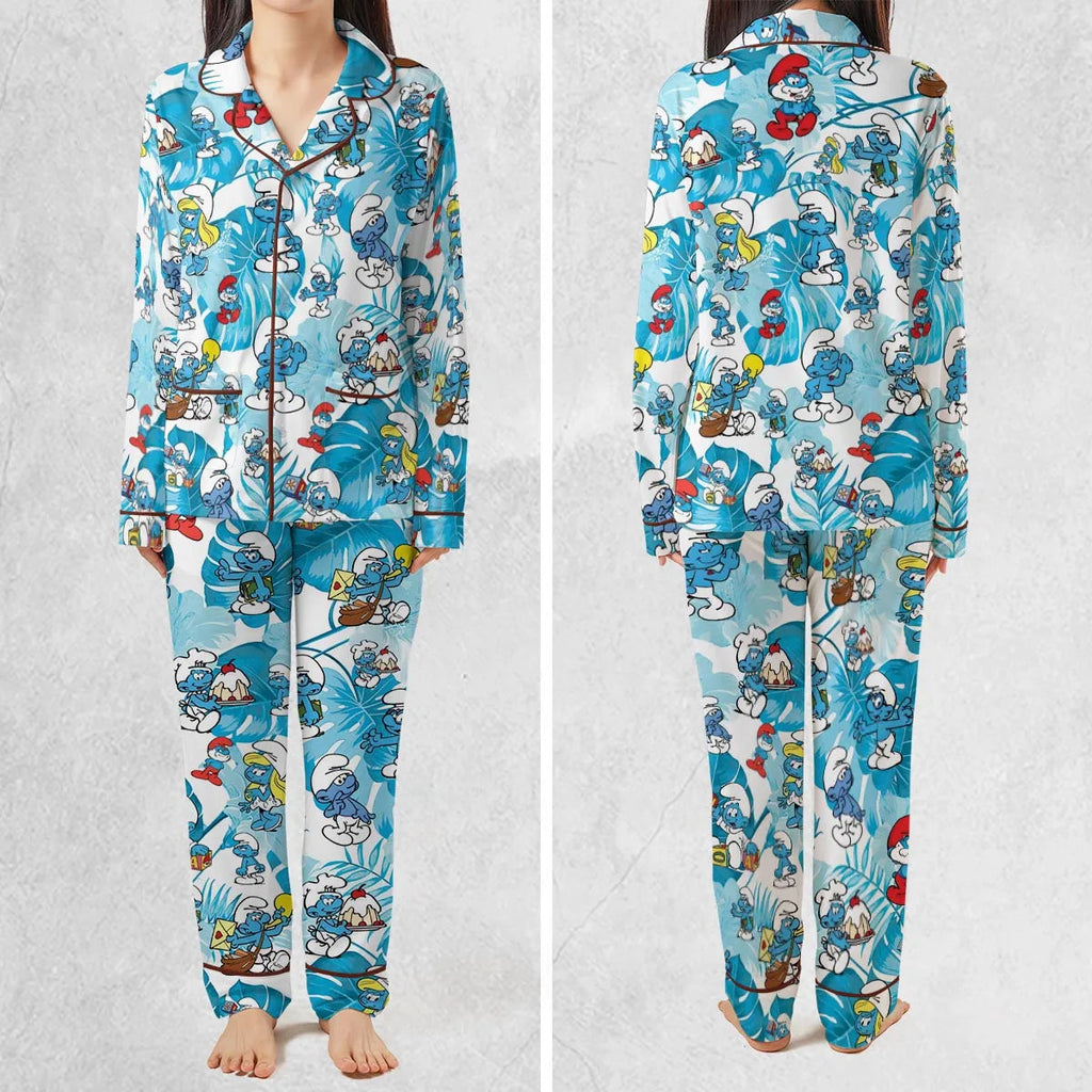 The Smurfs Pattern Pajamas Set
