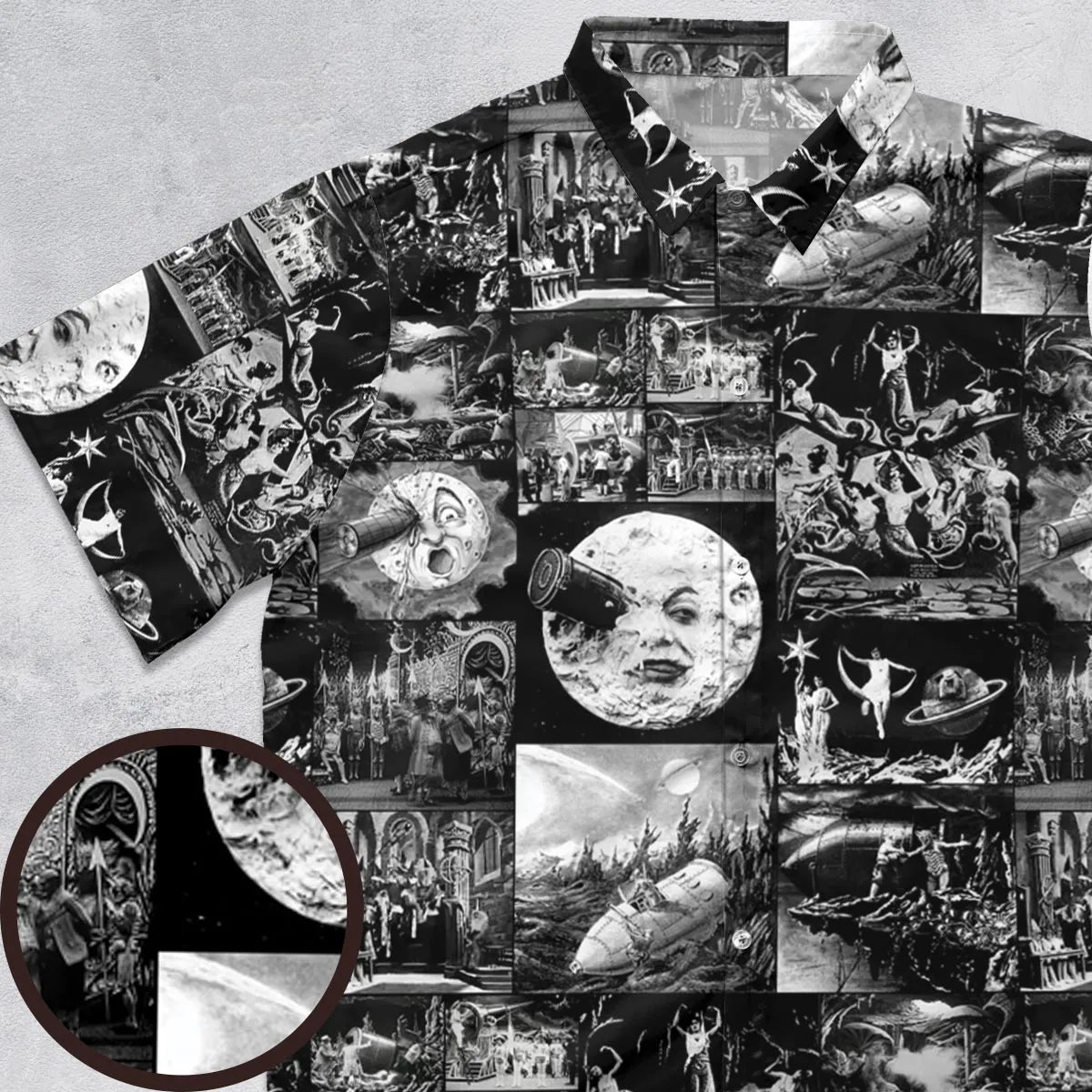 Le Voyage Dans La Lune 1902 Button Down Shirt