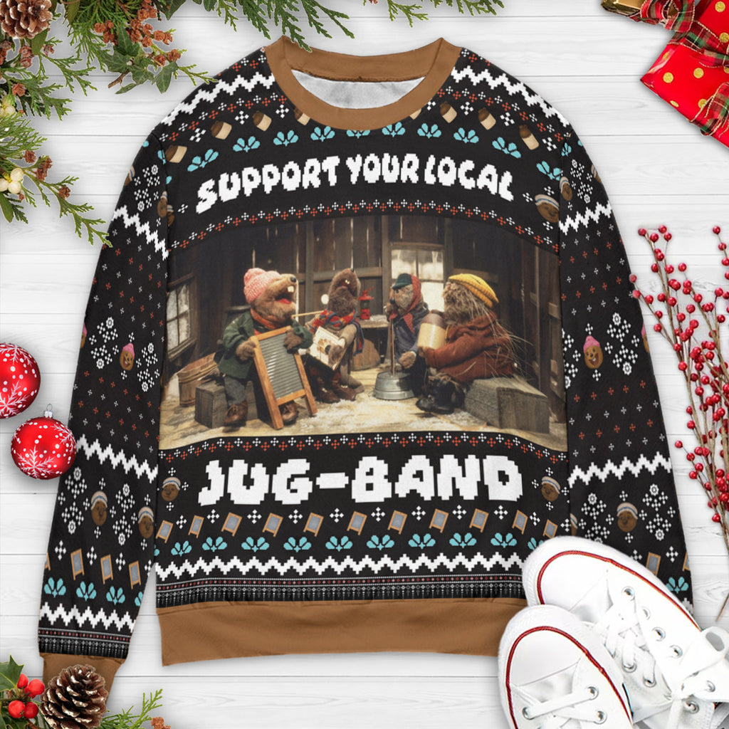 Support Your Local Band Ugly Christmas Sweatshirt