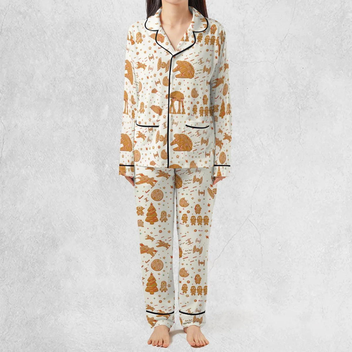 Gingerbread Christmas Star Wars Pajamas Set