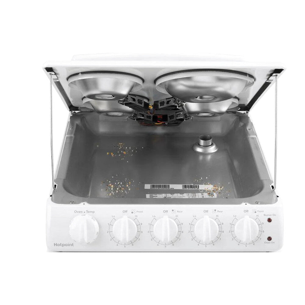 Hotpoint Freestanding Electric Range, 20 in, 4 Burner, White