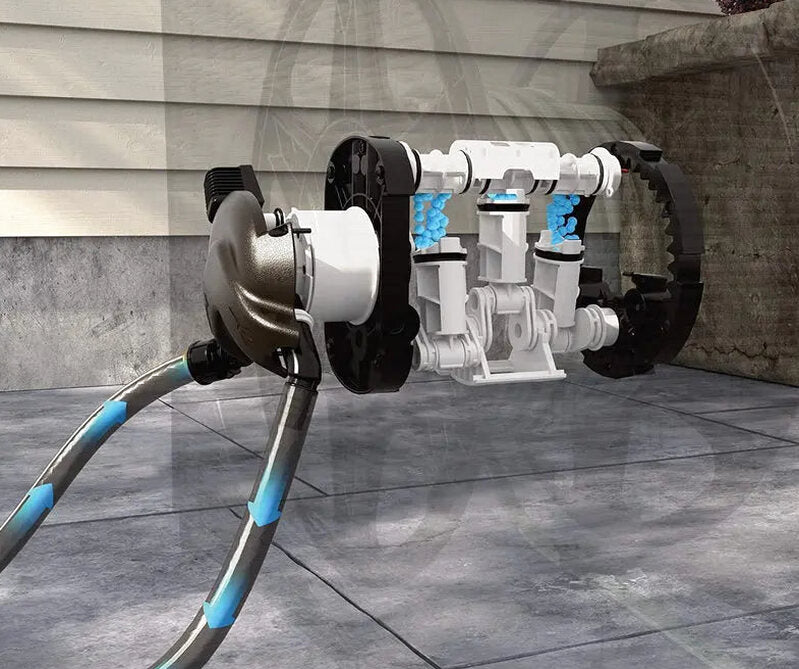 Suncast Aquawinder 125 Water-Powered Wicker Hose Reel - Java