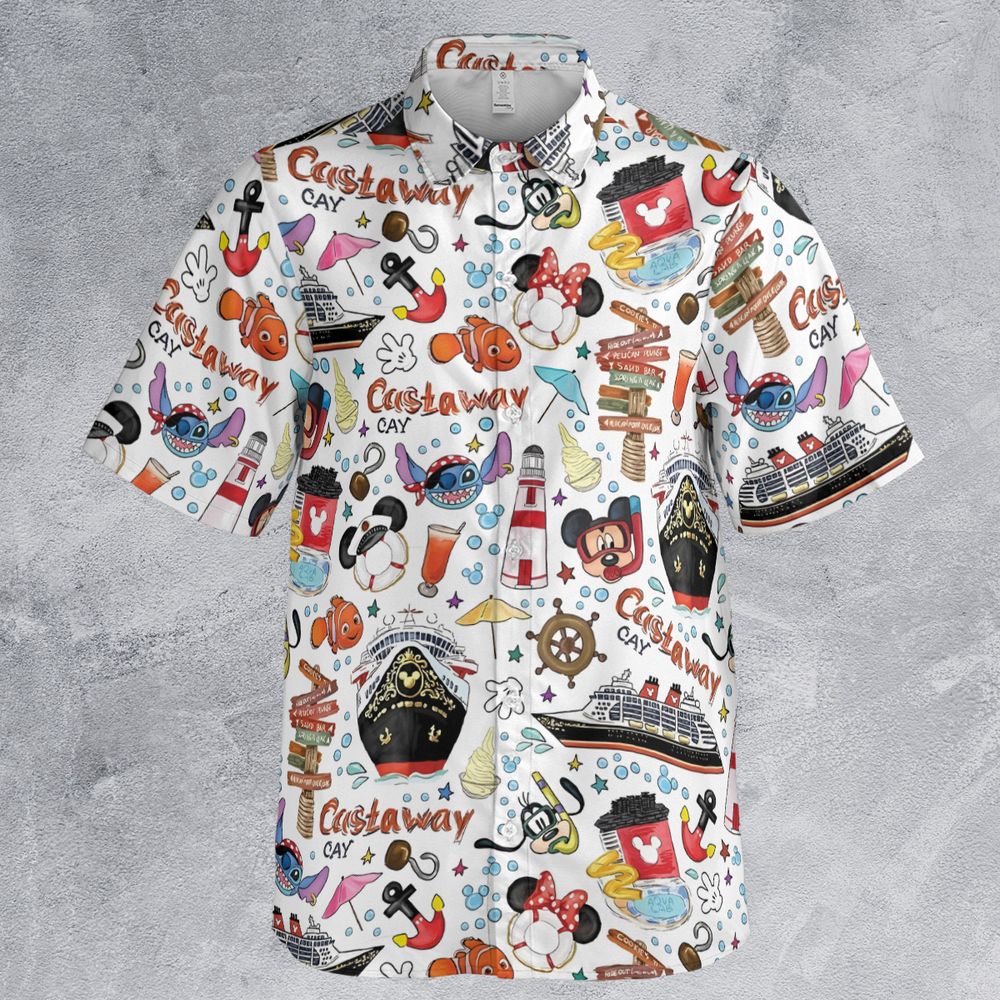 Mouse Cruise Vacation Button Down Shirt