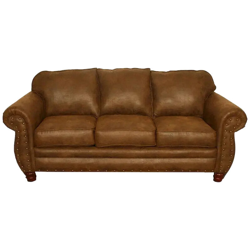 Sedona Sofa With Faux Leather Microfiber Upholstery - 88 W