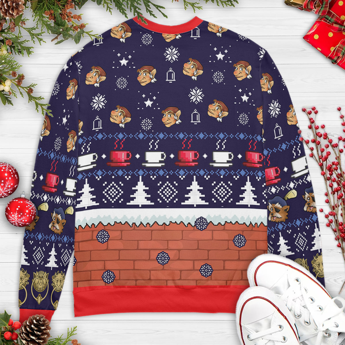 Ello Worm Labyrinth Ugly Christmas Sweatshirt