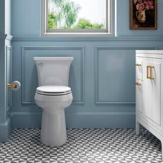 KOHLER Highline Arc Extra Tall Elongated Toilet, White, 1.28 GPF, 2-Piece - 78305-0