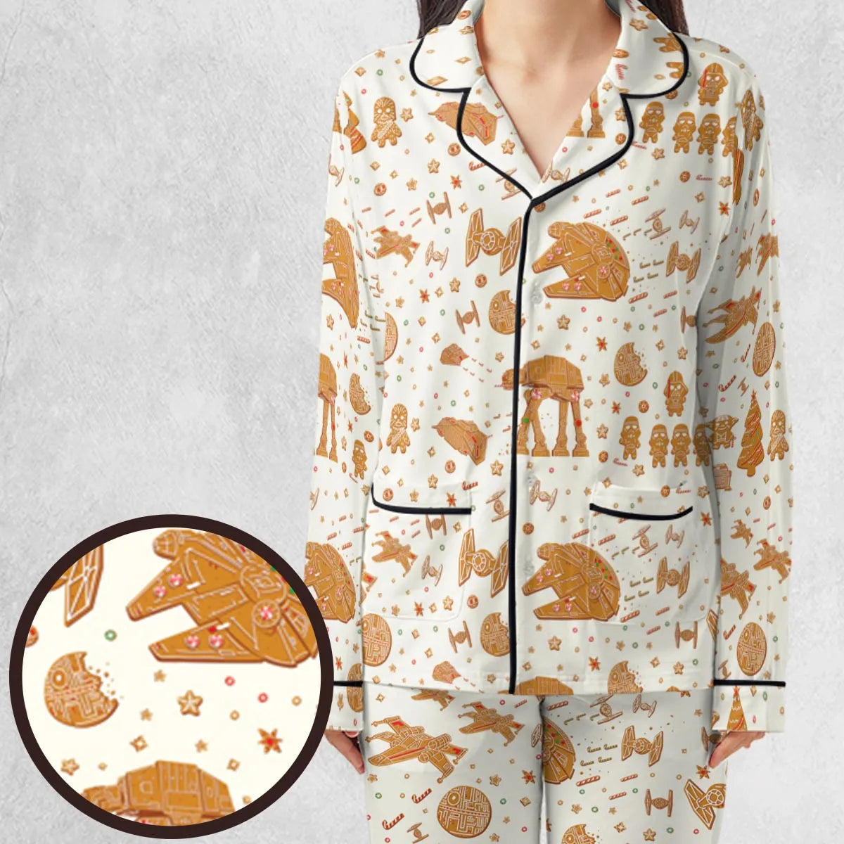 Gingerbread Christmas Star Wars Pajamas Set